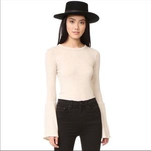 Enza Costa long sleeve Bell sleeve top size L